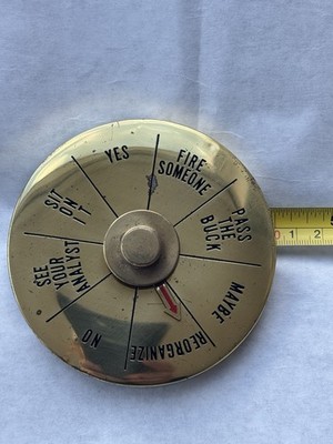 Vintage Solid Brass Executive Desktop Decision Maker 70s-80s
