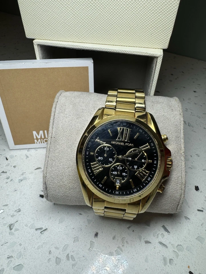 Michael Kors MK5739 43mm Gold Metal Case Black Dial Watch - Image 2 of 4