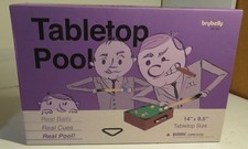 NOS Tabletop Pool Mini Pool Table  Billiard Set Small Billiards Game Real Balls