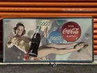 Original Vintage Coca-Cola Pin-Up Poster - "Good Pause"- Framed - c. 1940s-50s
