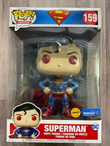 Funko Pop! Heroes: Superman #159 Chase Limited Edition 10" Vinyl Figure -CN H