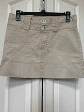Juniors/Women's American Eagle Khaki Mini Skirt Sz 0 Preowned