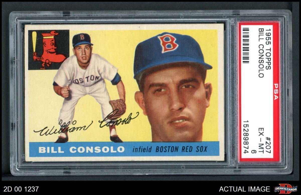 1955 Topps #207 Billy Consolo Red Sox PSA 6 - EX/MT