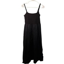 Old Navy Women’s Size Small Sleeveless Knit Woven Midi Dress Black Jack Empire