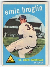 Ernie Broglio 1959 Topps #296 St. Louis Cardinals VG