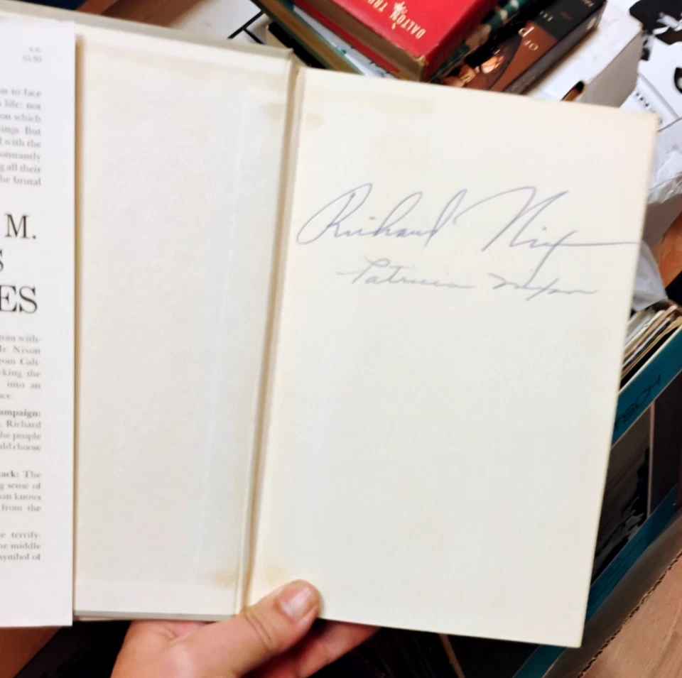 RICHARD NIXON - SIX CRISES - SIGNED by Richard & Pat ! American 37th President - Image 2 of 4