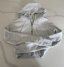 Lululemon Scuba Full Zip Cropped Hoodie - Size 2 - Gray