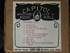 Nickelodeon Orchestrion O-roll Recut O-597 Columbia