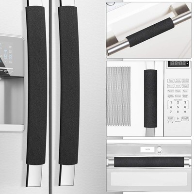 Miss.Silk Refrigerator Door Handle Covers, Set of 5, Keep Your Black, 5 pcs 