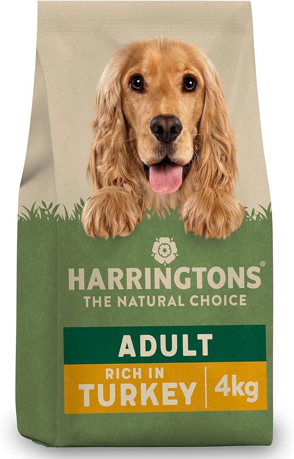 Harringtons Complete Dry Adult Dog Food Turkey & Veg 4kg (Pack of 3) - Made with