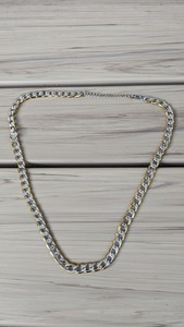 men stainless steel curb necklace 20 to 22 inch long