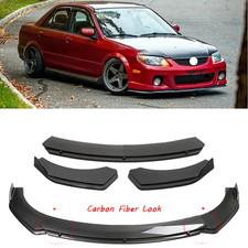 Front Bumper Lip Spoiler Splitter Kit Carbon Fiber Style For Mazda Protege