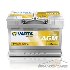 VARTA DYNAMIC AGM AUTOBATTERIE 12V 70Ah STARTER 760A ERSETZT 65AH 66AH 68AH VARTA DYNAMIC AGM AUTOBATTERIE 12V 70Ah STARTER 760A ERSETZT 65AH 66AH 68AH