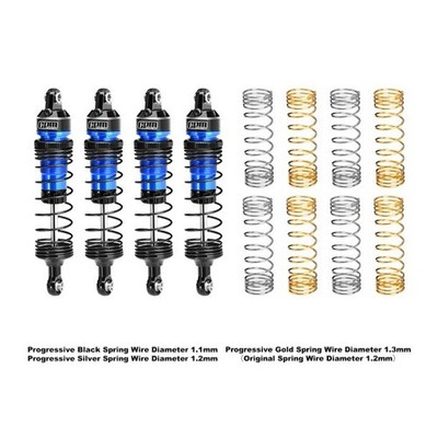 GPM Front & Rear 87mm Progressive Shock Set-For Traxxas Mini Maxx TXMM087FR-B-BK