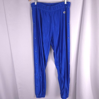 Vintage Don Alleson Athletic Track Pants Mens L Blue Snap Side Nylon Tearaway 90