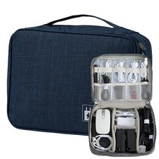 Small Electronics Organizer Case For USB Charger Cable Mouse Power Bank Phone