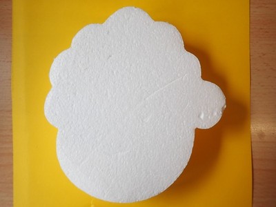 De Witte Engel - Styropor Sonderform  Kopf Weihnachtsmann - Nadelfilzen - 15 cm