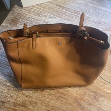 Tory Burch Burnt Caramel and gold Tote bag