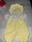 Vintage Cabbage Patch Kids/Doll Clothes Yellow Preemie Outfit (223)