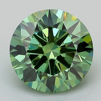 Green Round Cut Lab Grown Diamond IGI Certified 1 CTW Fancy Loose Stone