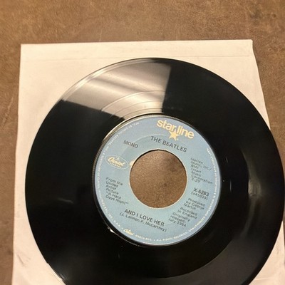 THE BEATLES   And I Love Her / If I Fell 45rpm 1981 Capitol / Starline label