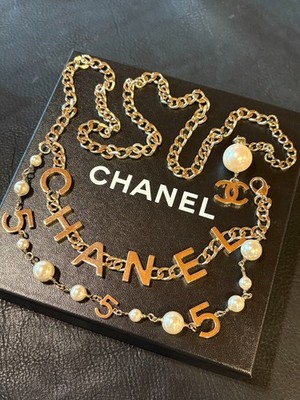 CHANEL BELT AUTH Coco chain CC Rare Gold Vintage No5 04A Fake