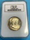 1950 P FRANKLIN HALF DOLLAR NGC MS63 Old Holder