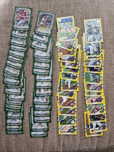 Lot (62) Topps Walgreens Yellow Parallels and Gypsy Queen Green Lot Cards
