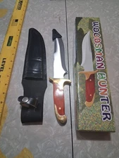 Chipaway Cutlery Woodsman Hunter 7.5" Knife With Leather Sheath