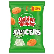 18 Pack Golden Wonder Saucers Sour Cream & Onion Flavour 40g x18 - Bulk Value