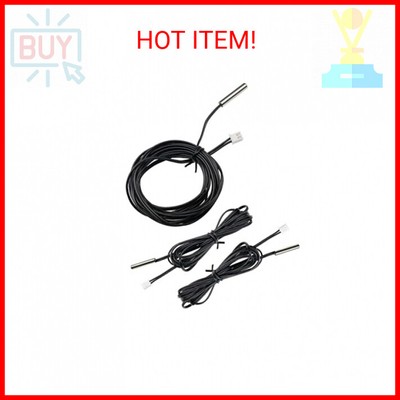 diymore 10K Temperature Sensor Probe 10K 2Meter Temperature Probe,3PCS Stainless