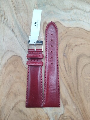 Armband 22mm Echtleder Made in Italian Rot 