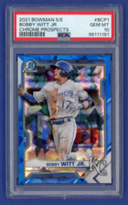 2021 Bowman S/E BOBBY WITT Jr #BCP1 Crome PROSPECTS SAPPHIRE PSA 10 GEM MINT