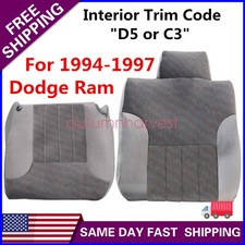 For 1994-1997 Dodge Ram 1500 2500 3500 Front Driver Side Cloth Seat Cover Gray