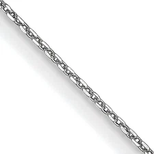 14K White Gold .65mm Cable Chain 24" FindingKing
