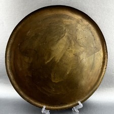 Authentic Arts And Crafts Era 14&rdquo; Hand Hammered Copper Serving Tray Deco Vtg