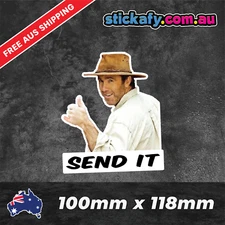 Russel Coight Send It Sticker Funny Laptop Car Window Bumper 4x4 Ute JDM Decal