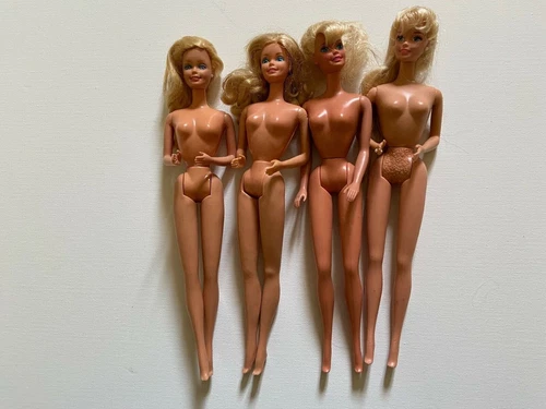 Vintage Lot of 4 Barbie Dolls TNT Bendable Knees (B25) #3