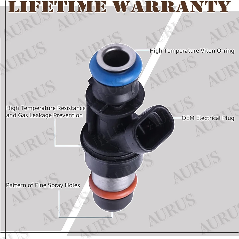 x8 OEM Delphi Fuel Injectors for 2001-2006 Chevrolet Suburban 2500 6.0L 25317628 - Image 4 of 4