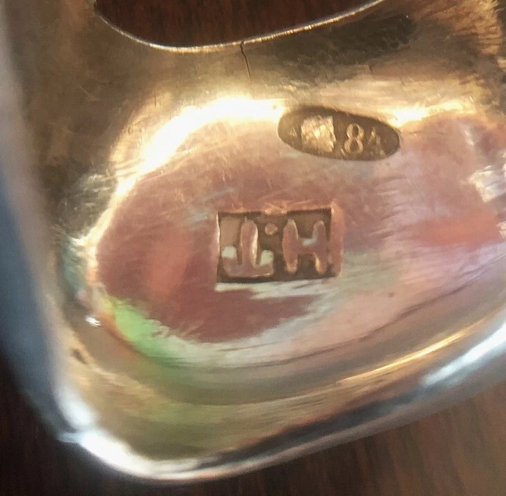 Pinzas de azúcar/hielo raras antiguas imperiales rusas de plata esterlina 84 5 1/2" florales Foto 4 de 4