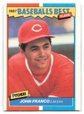 John Franco 1987 Fleer Baseball's Best #14 Cincinnati Reds