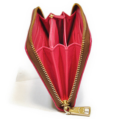 NWT Coach Signature Canvas w/Leather Accordion Zip Wallet 52859 IM