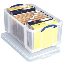 Really Useful Boxes Large Clear Lidded Storage Box 5 Litre-84 Litre Multi-Pack