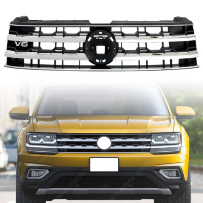 Chromed Grille Front Bumper Upper Grill for 2018 2019 2020 Volkswagen