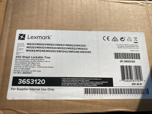 NEW Lexmark Lockable Tray Media tray 550 sheets in 1 tray Lexmark 36S3120