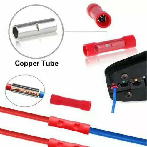 PVC Stoßverbinder Isoliert 0,1 - 6,0 mm² Kabelverbinder Quetsch Verbinder - Bild 9 von 12