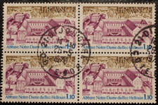 Timbres oblitérés - France - YT1999 - Hellouin -Bloc de 4- Cachet ROND - 1978