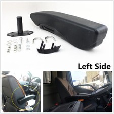 Universal Negro Cuero PU Coche Camión Caravana Asiento Apoyabrazos Consola Caja Lado Izquierdo