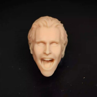 HL448 1/12 Unpainted Shout Loudly Handsome Male Head Carving Model Toys