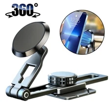 720° Rotation Magnetic Phone Holder Foldable Car Mount Stand Dashboard Universal
